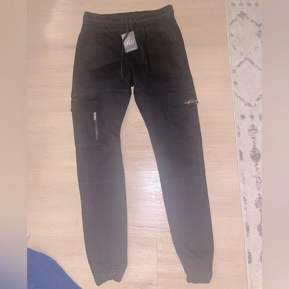 B33 INSPIRED MENS BLACK LYNDON CARGO JOGGER 30x32 - Picture 6 of 16